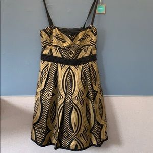 Nanette Lepore Black and Gold Cocktail Dress